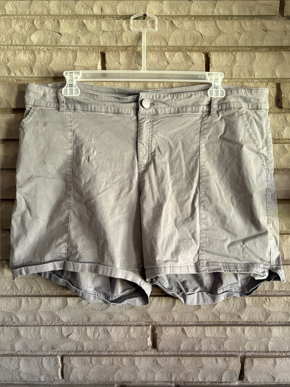 Women's Classic Mid-Rise Gray Shorts